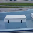65-Quart Ice Chest with Custom Cushion on a Panga Boats USA build